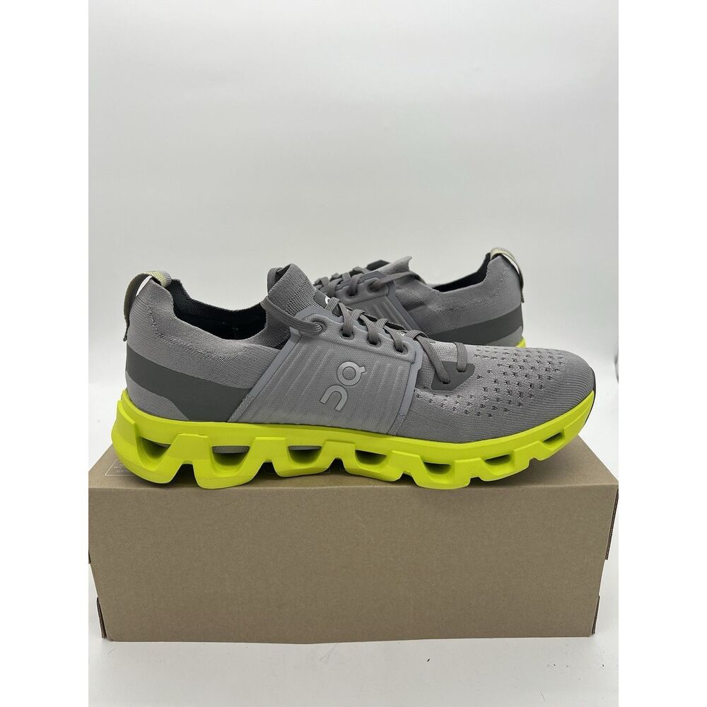 On Cloudswift 4 Alloy Lime Gray Running Sneakers … - image 7